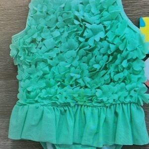 Floral Green Kids Swimwear